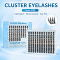 YOUNGPLUS Y03 Defined Wispy Cluster Lashes – 10–18mm DIY Lash Extensions